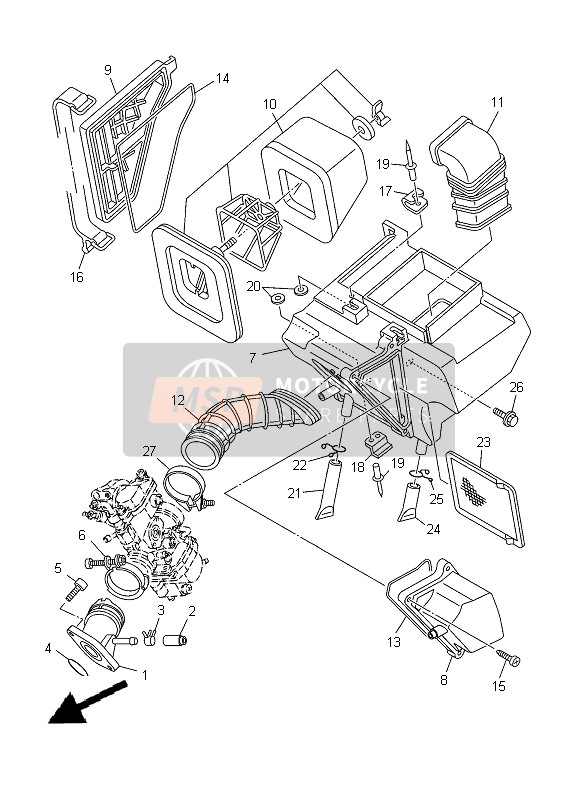 Yamaha TT-R125 SW & LW 2012 Inlaat voor een 2012 Yamaha TT-R125 SW & LW