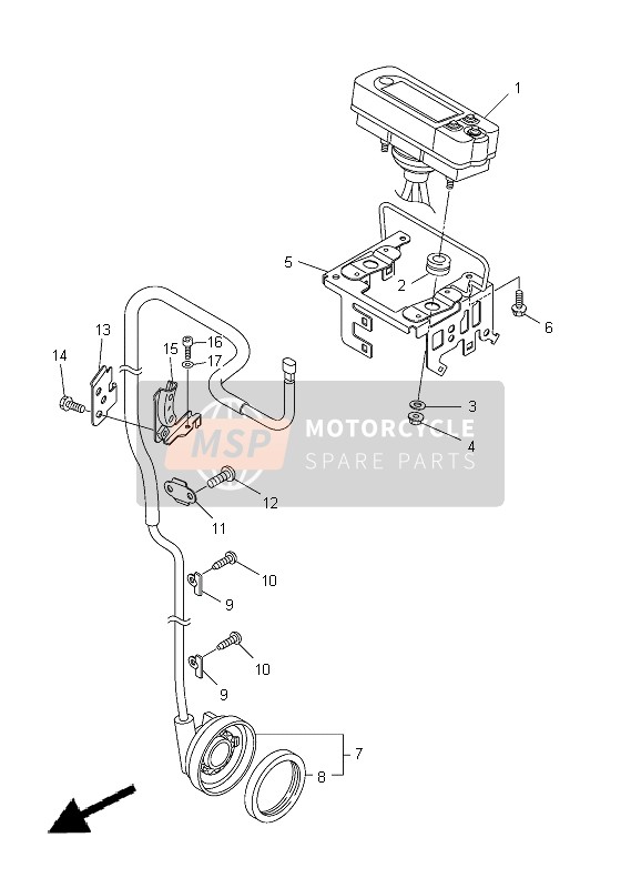 Yamaha WR250F 2012 Mètre pour un 2012 Yamaha WR250F