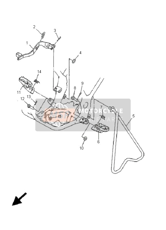 4DA274110000, Footrest 1, Yamaha, 0