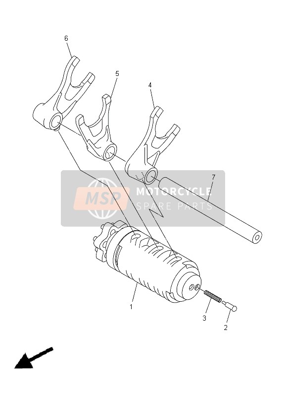 Yamaha WR250R 2012 Shift Cam & Fork for a 2012 Yamaha WR250R