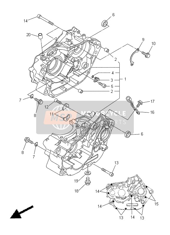 Yamaha WR250X 2012 Carter voor een 2012 Yamaha WR250X