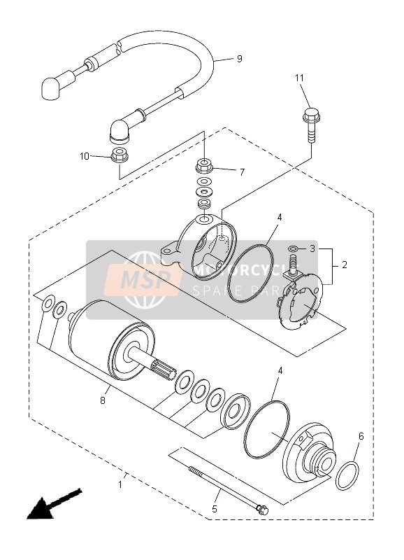 Yamaha WR250X 2012 Starting Motor for a 2012 Yamaha WR250X