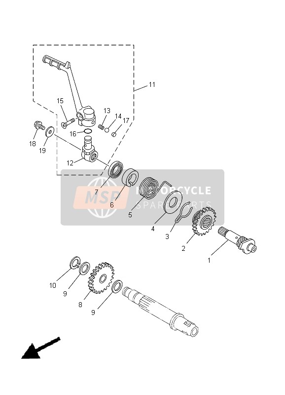 Yamaha YZ85 SW & LW 2012 Starter for a 2012 Yamaha YZ85 SW & LW