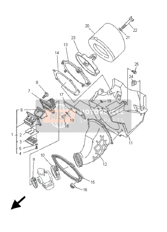 Yamaha YZ125 2001 Intake for a 2001 Yamaha YZ125