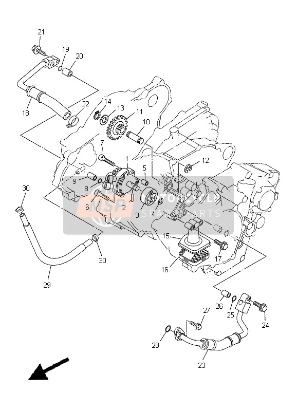 Yamaha YZ250F 2012 Oil Pump for a 2012 Yamaha YZ250F