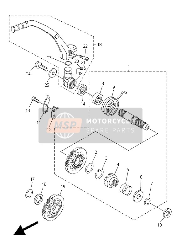 Yamaha YZ450F 2012 ANLASSER für ein 2012 Yamaha YZ450F