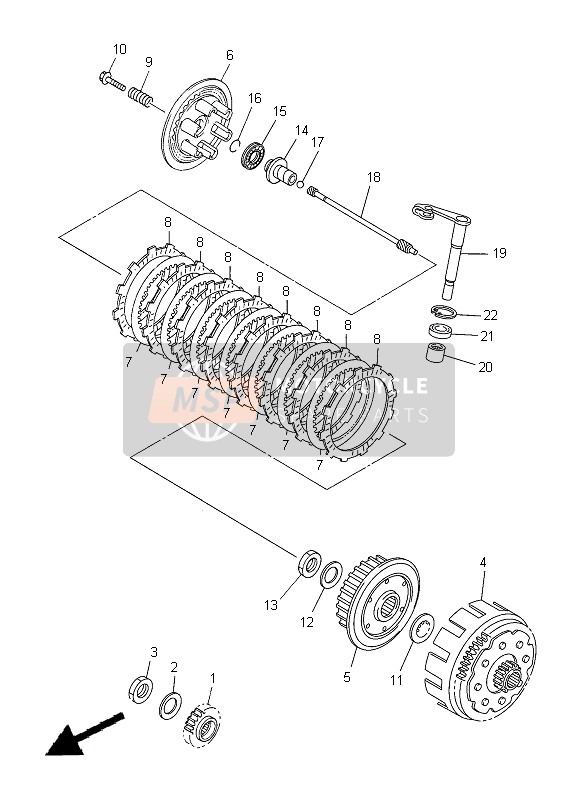 Yamaha YZ450F 2012 Clutch for a 2012 Yamaha YZ450F