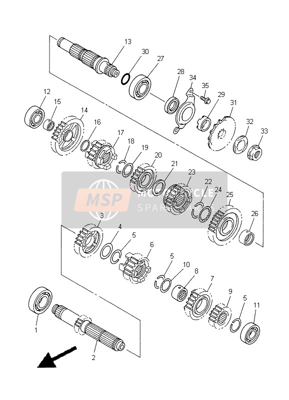 Yamaha YZ450F 2012 Transmission pour un 2012 Yamaha YZ450F