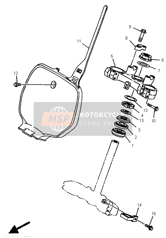 Yamaha YZ125LC 1995 Steering for a 1995 Yamaha YZ125LC