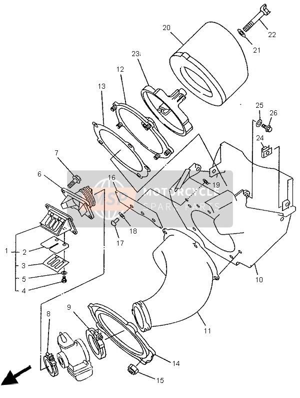 Yamaha YZ125LC 1996 Admission pour un 1996 Yamaha YZ125LC