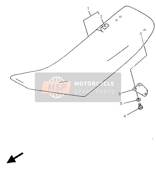 Yamaha YZ125LC 1996 Asiento para un 1996 Yamaha YZ125LC