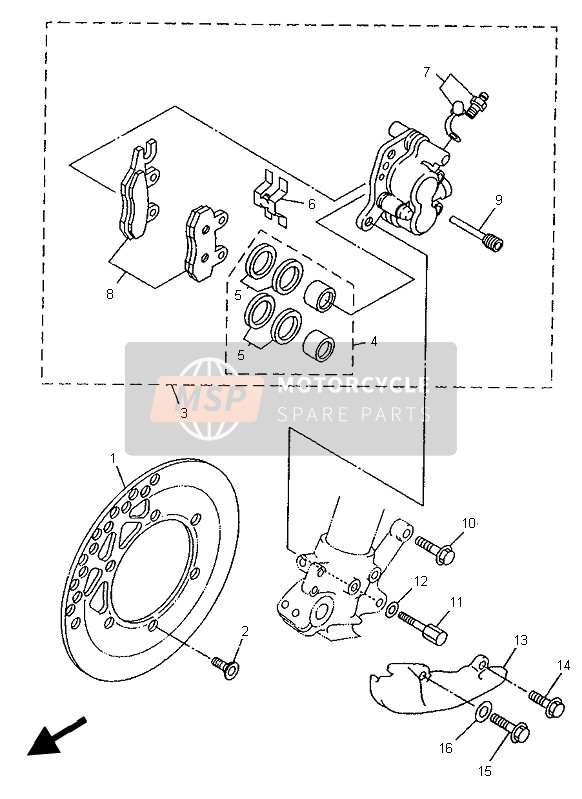 4SSW00450000, . Brake Pad Kit, Yamaha, 0