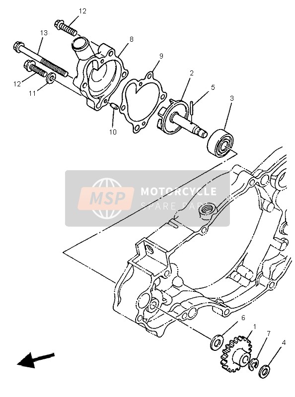 950270606500, Bolt, Klein Flens, Yamaha, 3