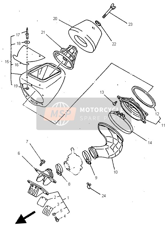 Yamaha YZ80LC 1997 Intake for a 1997 Yamaha YZ80LC