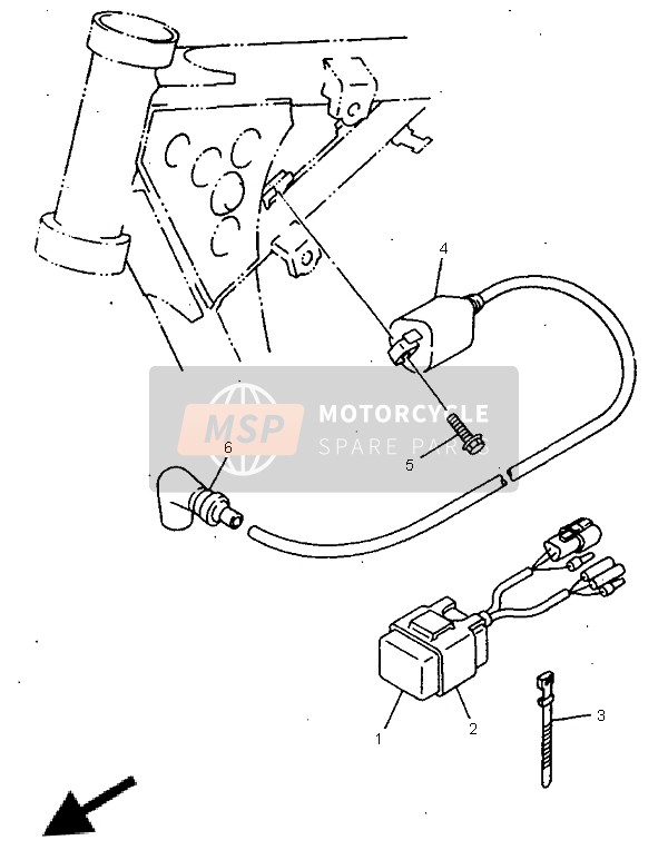 Yamaha YZ80LC 1997 Electrical 1 for a 1997 Yamaha YZ80LC