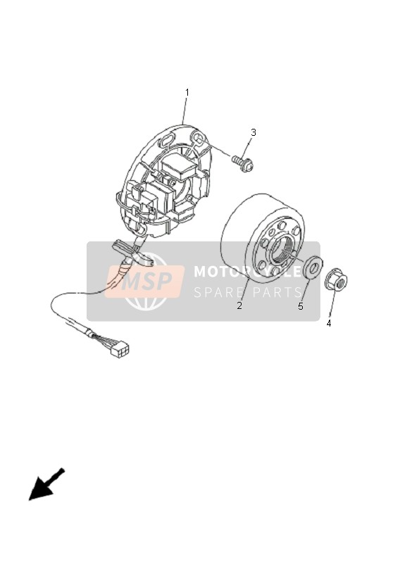 Yamaha YZ250 2001 Generator voor een 2001 Yamaha YZ250