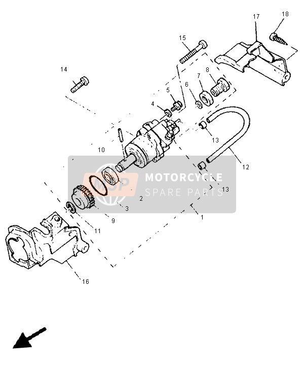 Yamaha PW50 1998 Oil Pump for a 1998 Yamaha PW50