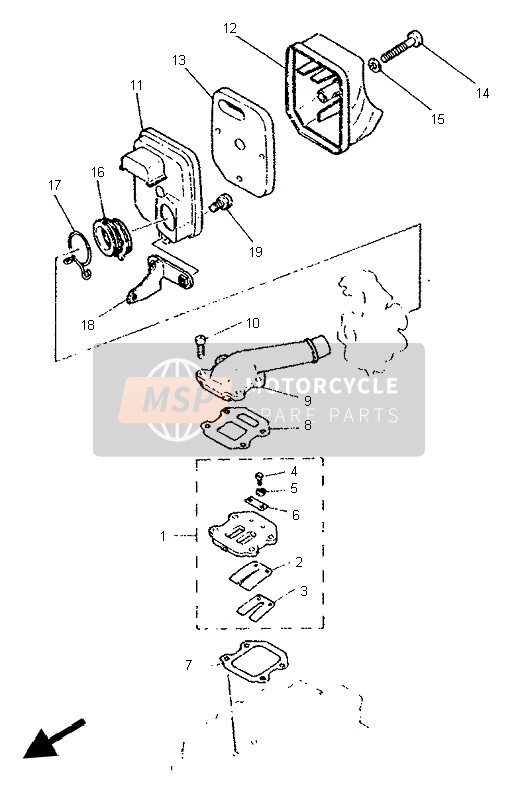 Yamaha PW50 1998 Intake for a 1998 Yamaha PW50