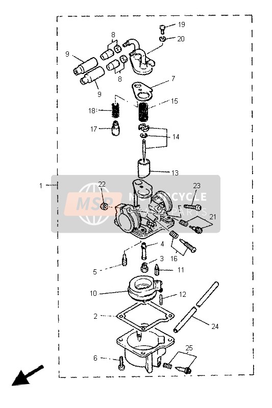 Yamaha PW50 1998 Carburettor for a 1998 Yamaha PW50