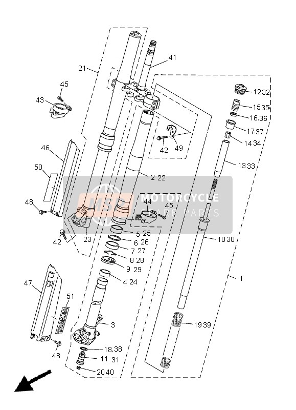 4SS23125L000, Coussinet,  Coulissan, Yamaha, 1