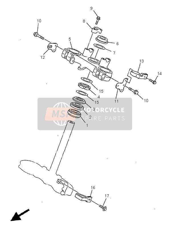 Yamaha WR400F 1998 Steering for a 1998 Yamaha WR400F