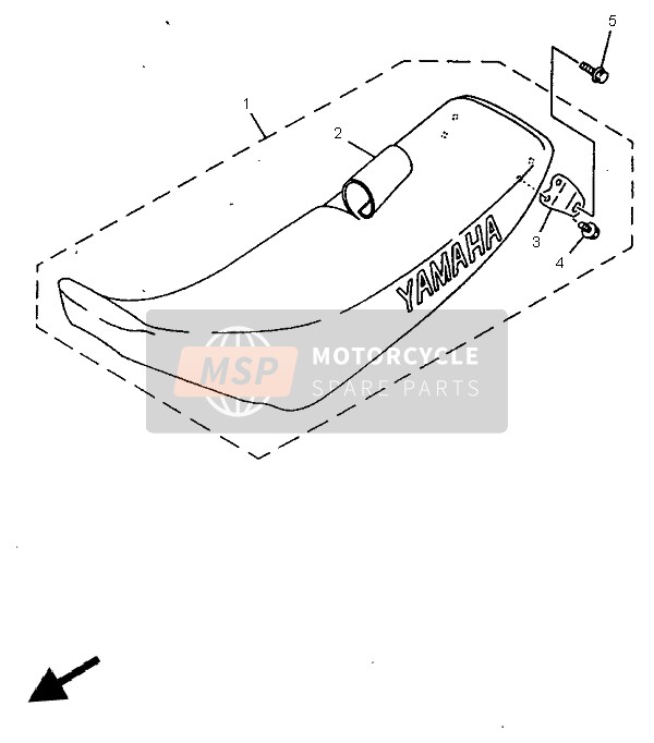 Yamaha YZ80LW 1998 Asiento para un 1998 Yamaha YZ80LW