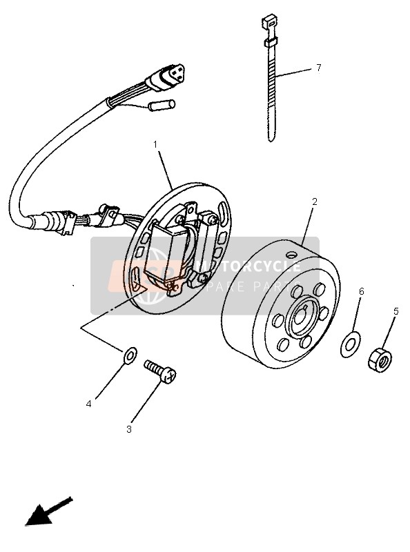 Yamaha YZ80LW 1998 GENERATOR für ein 1998 Yamaha YZ80LW