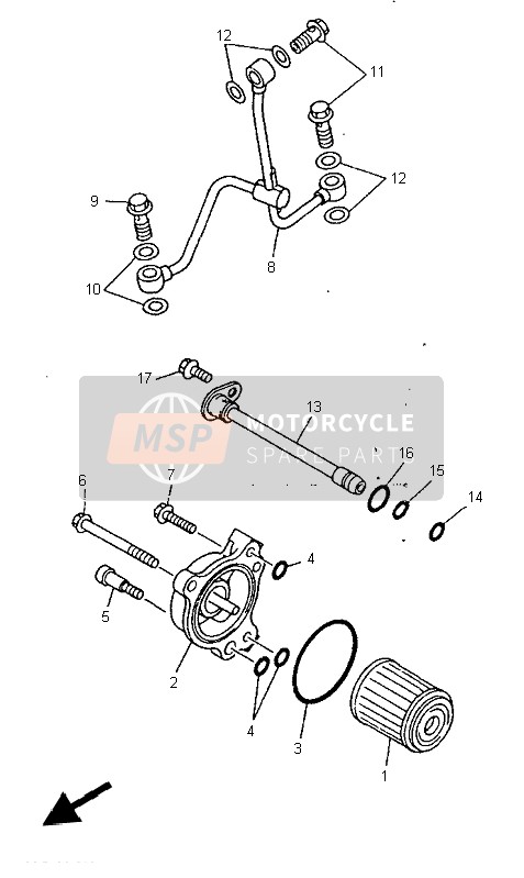 Yamaha YZ400F 1998 Pulitore Dell'Olio per un 1998 Yamaha YZ400F