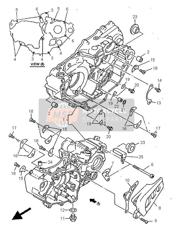 Yamaha YZ400F 1998 Carter pour un 1998 Yamaha YZ400F