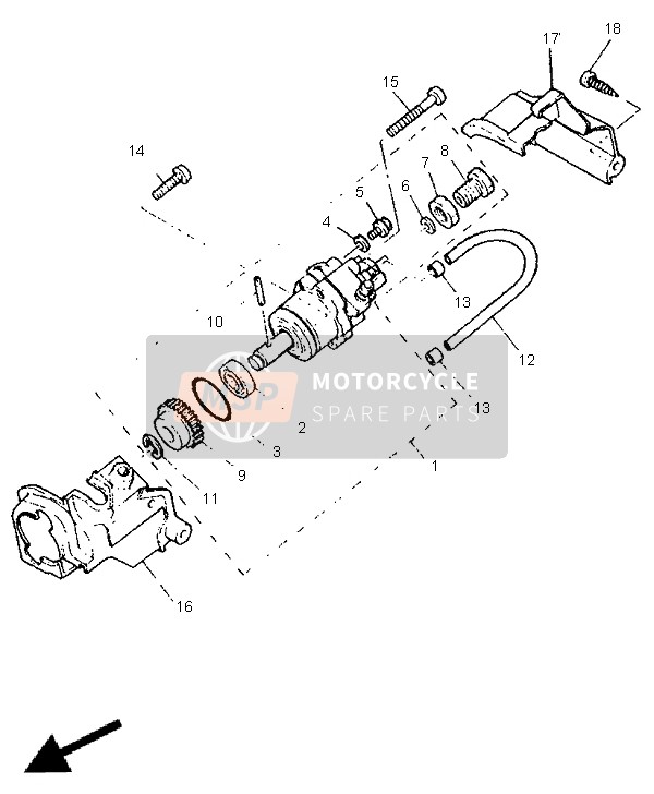 Yamaha PW50 1999 Oil Pump for a 1999 Yamaha PW50