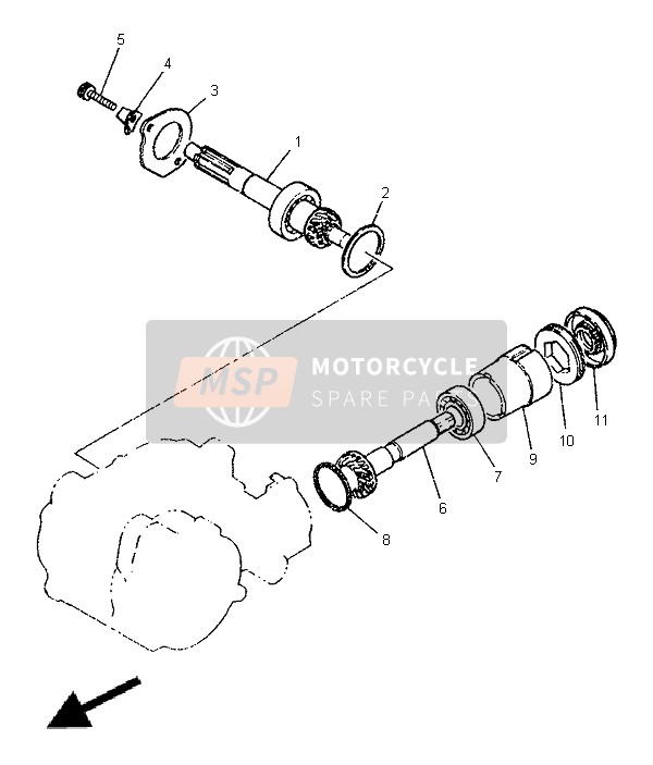 Yamaha PW50 1999 Transmission for a 1999 Yamaha PW50