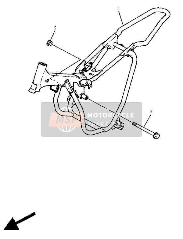 Yamaha PW50 1999 RAHMEN für ein 1999 Yamaha PW50