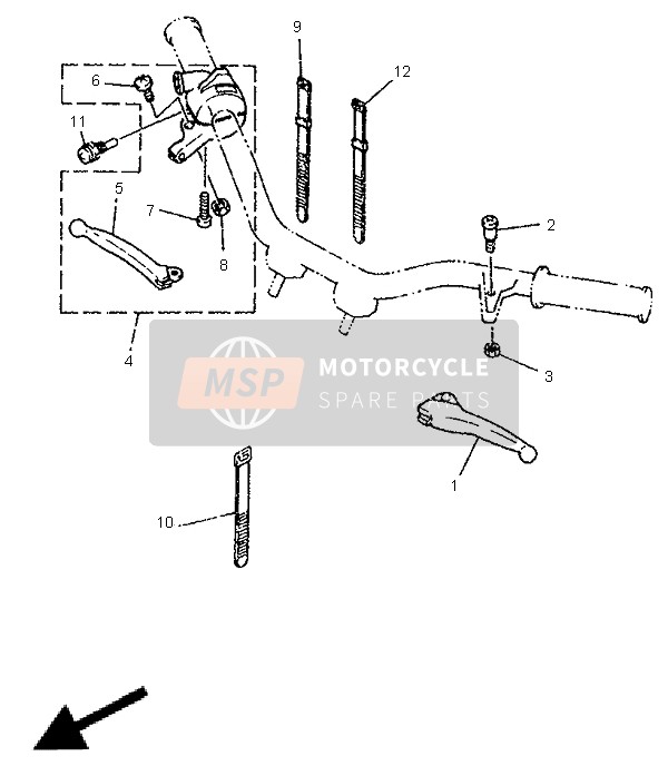 Yamaha PW50 1999 Handle Switch & Lever for a 1999 Yamaha PW50