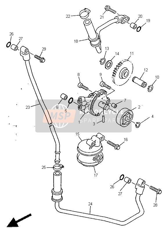 Yamaha WR400F 1999 Oil Pump for a 1999 Yamaha WR400F