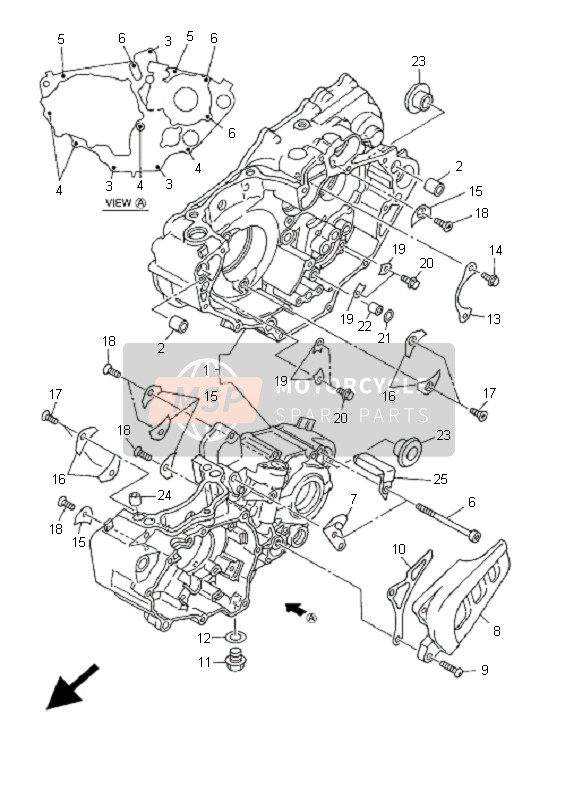 Yamaha YZ426F 2001 Crankcase for a 2001 Yamaha YZ426F