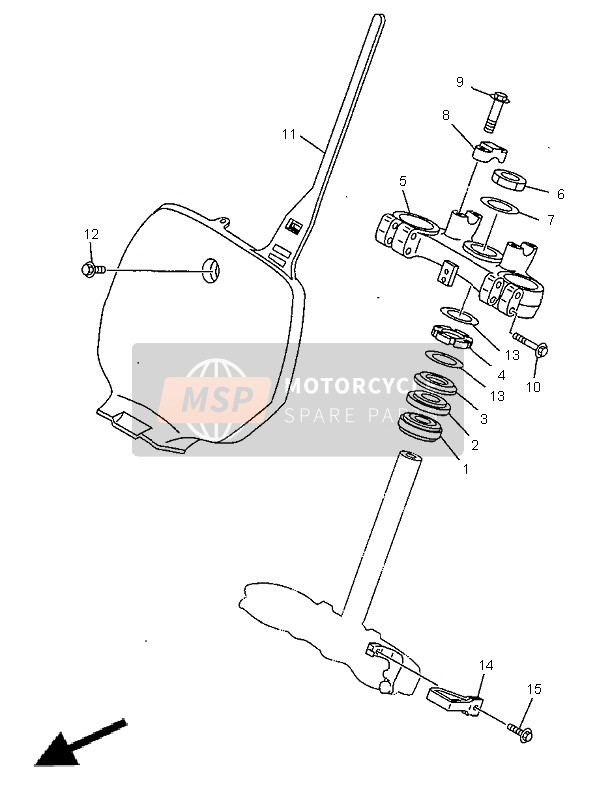 Yamaha YZ125 1999 Sturen voor een 1999 Yamaha YZ125