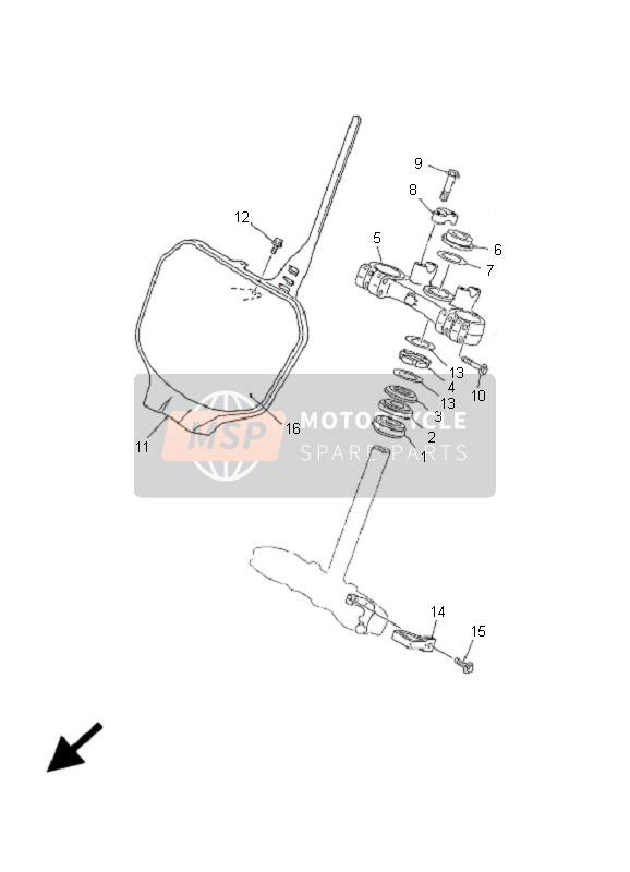 Yamaha YZ426F 2001 Steering for a 2001 Yamaha YZ426F