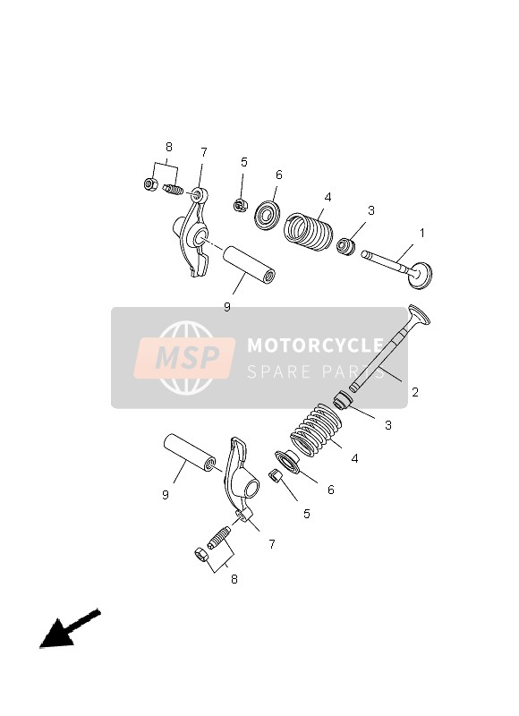 Yamaha TT-R50E 2013 Valve for a 2013 Yamaha TT-R50E