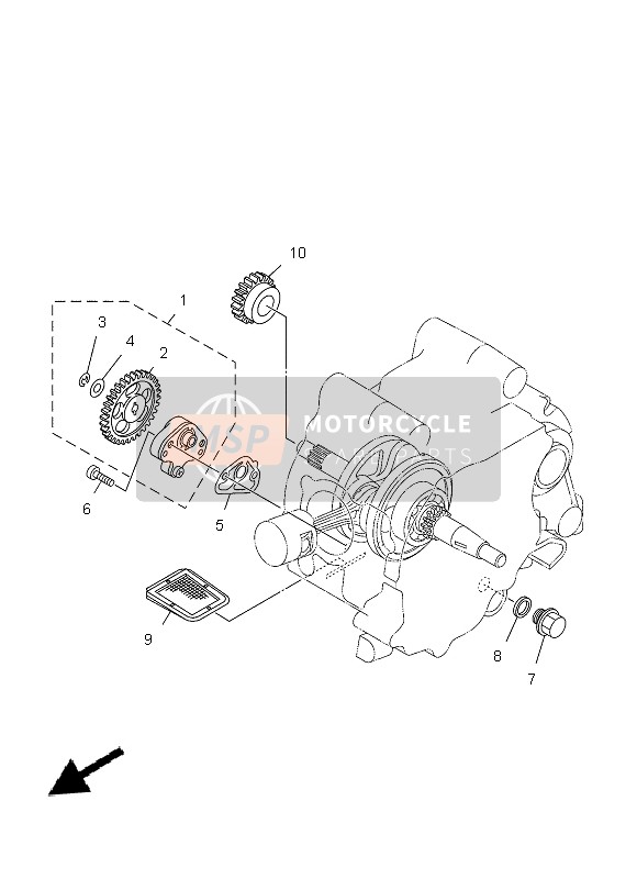 Yamaha TT-R50E 2013 Oil Pump for a 2013 Yamaha TT-R50E