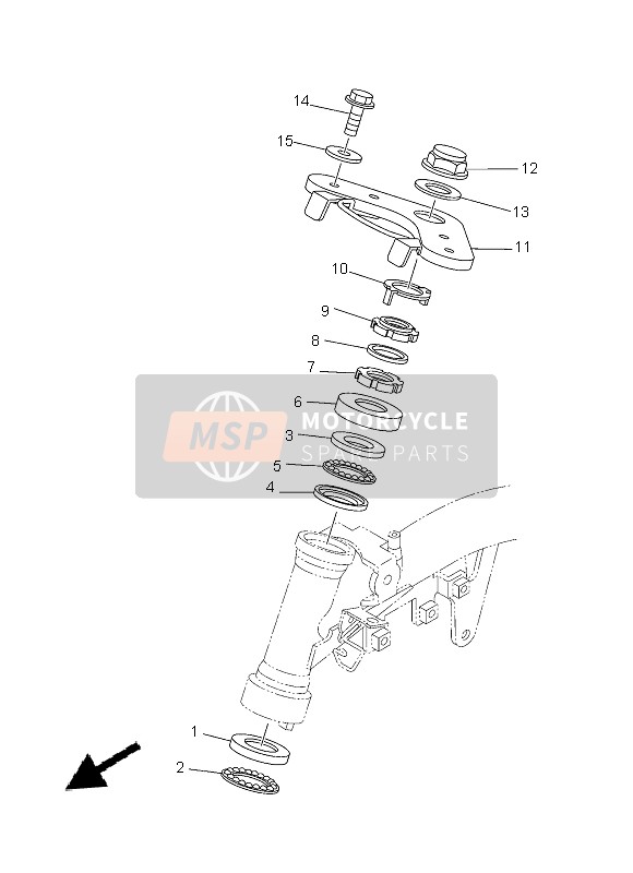 Yamaha TT-R50E 2013 LENKUNG für ein 2013 Yamaha TT-R50E