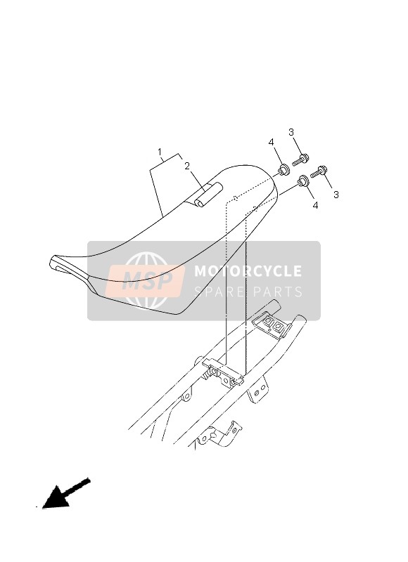 Yamaha TT-R50E 2013 Posto A Sedere per un 2013 Yamaha TT-R50E