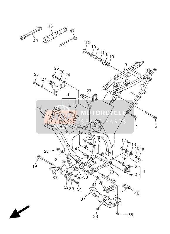 Yamaha WR250F 2013 Frame for a 2013 Yamaha WR250F