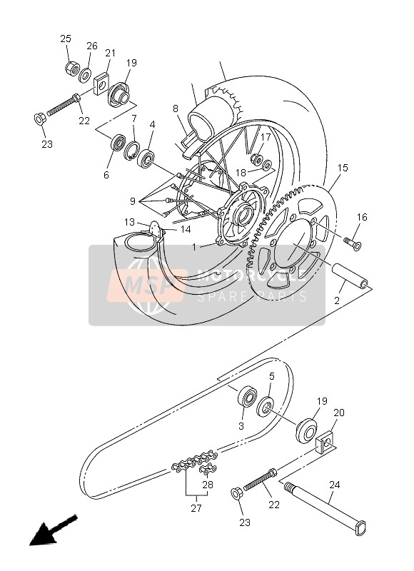 9Y5823911300, Ketting (DID520VM2-114LL), Yamaha, 0