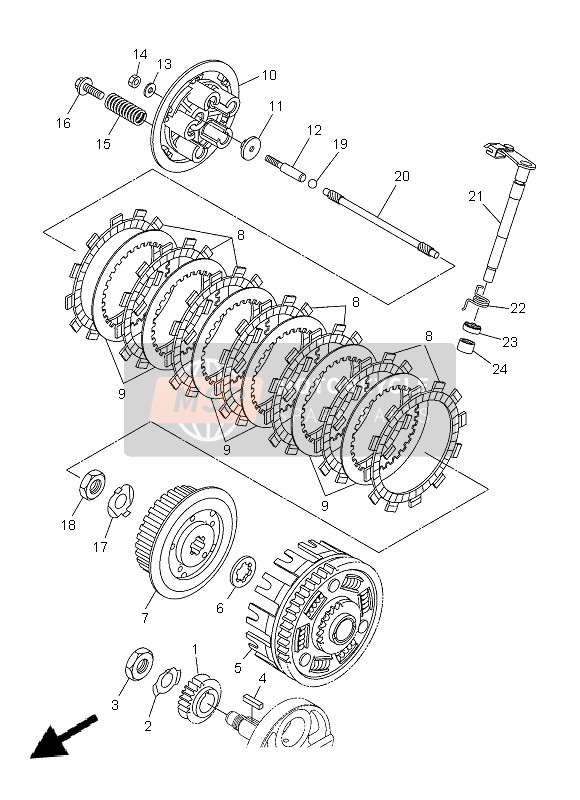 Yamaha WR250R 2013 Clutch for a 2013 Yamaha WR250R