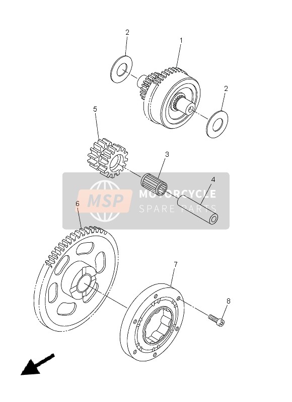 Yamaha WR450F 2013 Starter Clutch for a 2013 Yamaha WR450F