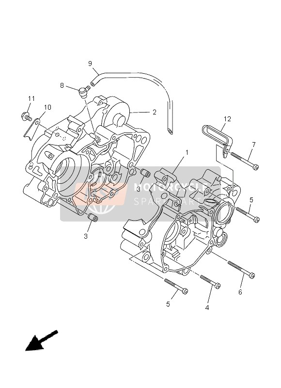 Yamaha YZ85LW 2013 Caja Del Cigüeñal para un 2013 Yamaha YZ85LW