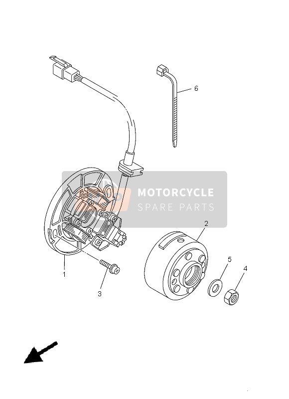 Yamaha YZ85LW 2013 Generador para un 2013 Yamaha YZ85LW