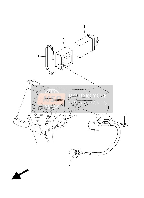 Yamaha YZ85LW 2013 Electrical 1 for a 2013 Yamaha YZ85LW