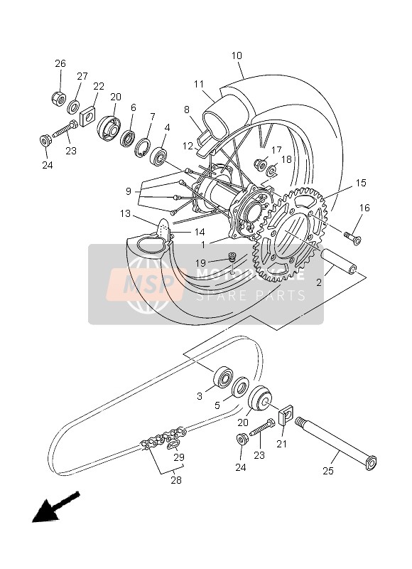 9Y5823611100, Cadena, Yamaha, 2