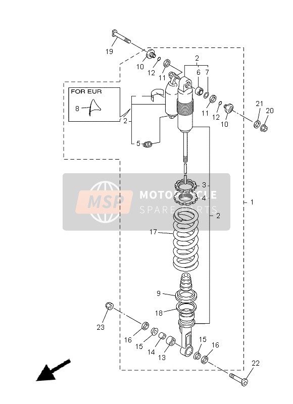 Yamaha YZ250F 2013 Rear Suspension for a 2013 Yamaha YZ250F